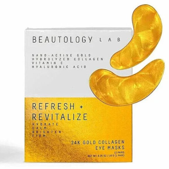 Beautology Lab Refresh + Revitalize 24K Gold Collagen Eye Masks 12 Pair - Picture 2 of 2